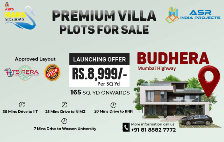 DTCP Villa Plots For Sale Budhera Hyderabad Mumbai Highway